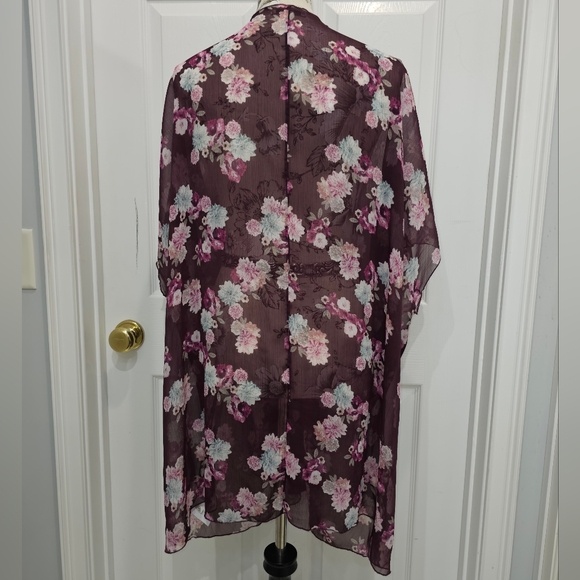 American Eagle XS/SP Floral Sheer Cover-Up - Picture 4 of 9